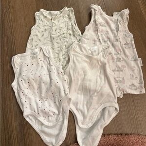 Purebaby and angel dear 3-6 months bodysuits